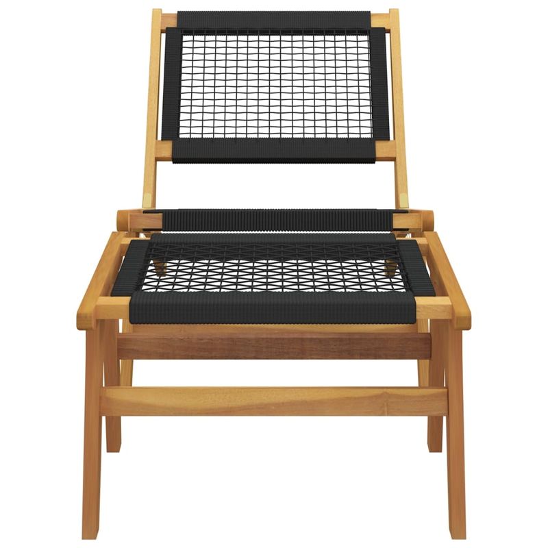 Casa si Gradina - Gradina si terasa - Mobilier exterior - Scaune si sezlonguri gradina - Scaun de gradina cu suport picioare, lemn masiv tec & poliester - Infinity.ro