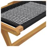 Casa si Gradina - Gradina si terasa - Mobilier exterior - Scaune si sezlonguri gradina - Scaun de gradina cu suport picioare, lemn masiv tec & poliester - Infinity.ro