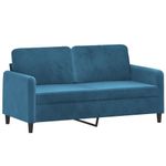 Casa si Gradina - Mobilier - Seturi de mobilier - Seturi living - Set de canapele cu perne, 3 piese, albastru, catifea - Infinity.ro