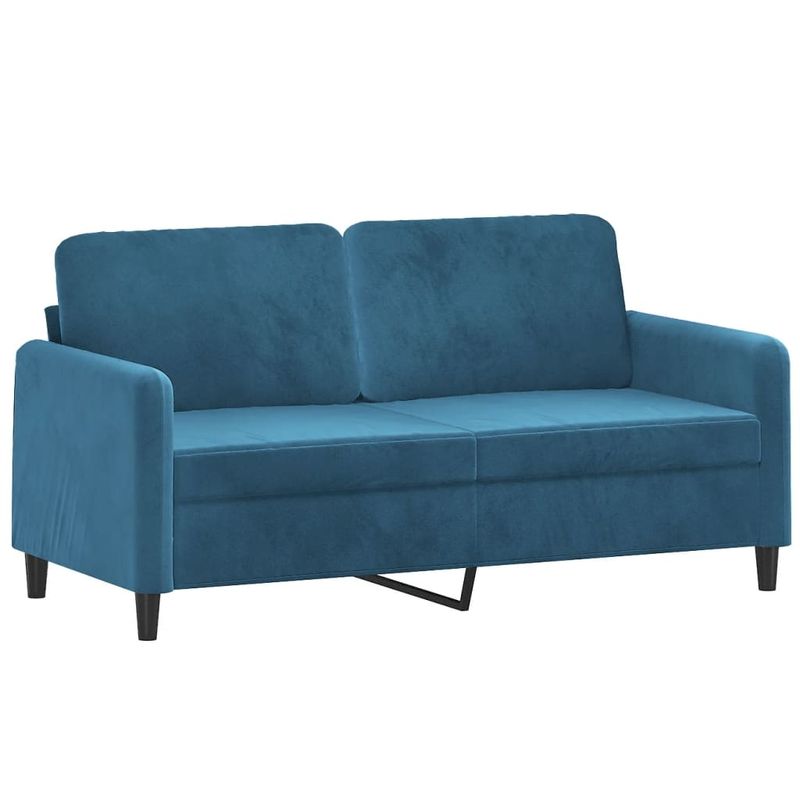 Casa si Gradina - Mobilier - Seturi de mobilier - Seturi living - Set de canapele cu perne, 3 piese, albastru, catifea - Infinity.ro