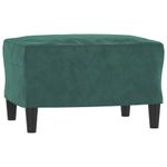 Casa si Gradina - Mobilier - Scaune si fotolii - Fotolii - Fotoliu canapea cu taburet, verde inchis, 60 cm, catifea - Infinity.ro