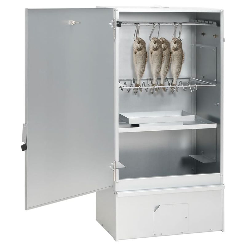 Casa si Gradina - Gradina si terasa - Gratare si accesorii - Gratare de gradina - Afumatoare cuptor/gratar, generator fum rece, otel galvanizat, mărime 44.5x29x83 cm (35x20.5x4.5 cm), model fără fereastră - Infinity.ro