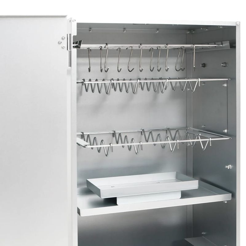 Casa si Gradina - Gradina si terasa - Gratare si accesorii - Gratare de gradina - Afumatoare cuptor/gratar, generator fum rece, otel galvanizat, mărime 44.5x29x83 cm (35x20.5x4.5 cm), model fără fereastră - Infinity.ro