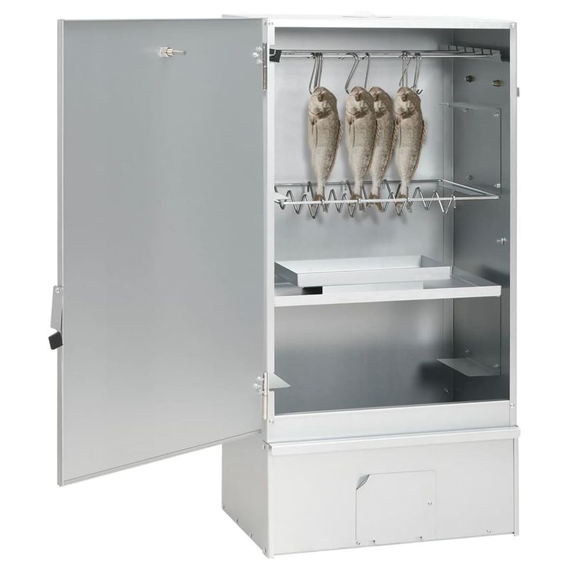 Casa si Gradina - Gradina si terasa - Gratare si accesorii - Gratare de gradina - Afumatoare cuptor/gratar, generator fum rece, otel galvanizat, mărime 44.5x29x83 cm (21x21x4.5 cm), model fără fereastră - Infinity.ro