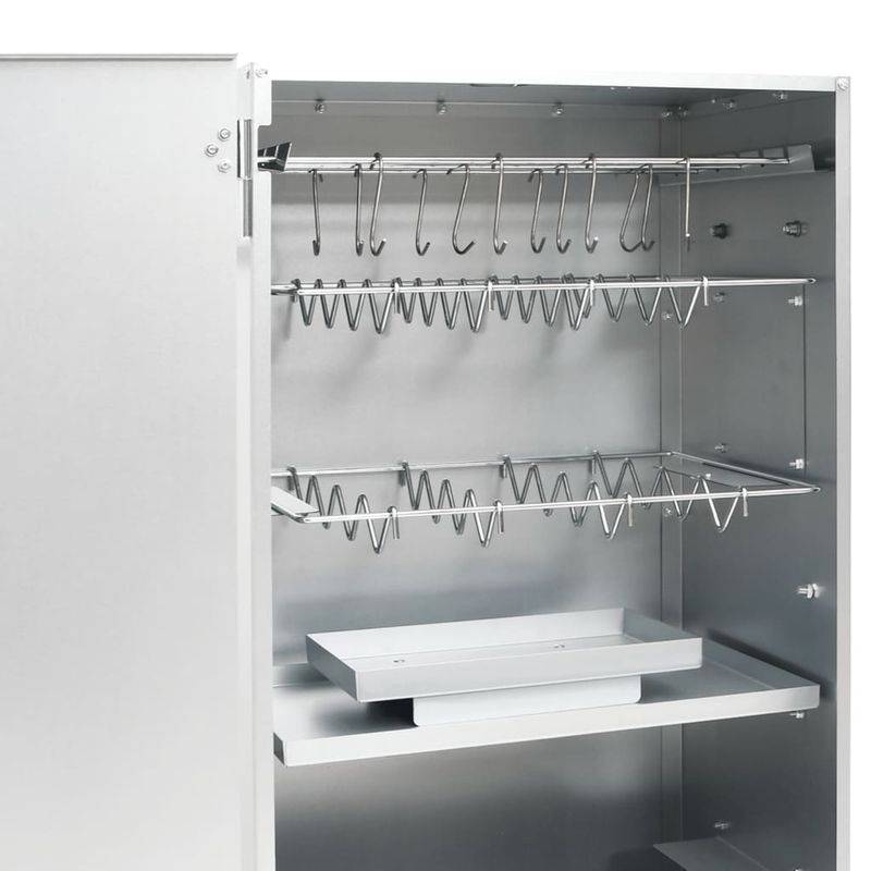 Casa si Gradina - Gradina si terasa - Gratare si accesorii - Gratare de gradina - Afumatoare cuptor/gratar, generator fum rece, otel galvanizat, mărime 44.5x29x83 cm (21x21x4.5 cm), model fără fereastră - Infinity.ro