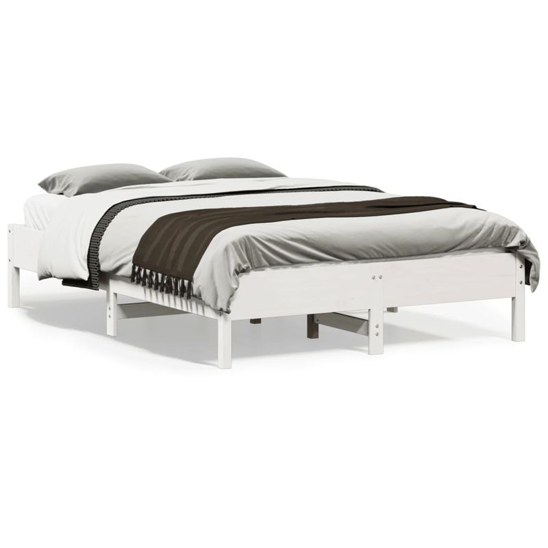 Casa si Gradina - Mobilier - Paturi si accesorii - Paturi - Cadru de pat, alb, 140x190 cm, lemn masiv de pin - Infinity.ro