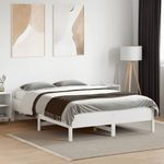 Casa si Gradina - Mobilier - Paturi si accesorii - Paturi - Cadru de pat, alb, 140x190 cm, lemn masiv de pin - Infinity.ro