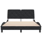 Casa si Gradina - Mobilier - Paturi si accesorii - Paturi - Cadru de pat cu lumini LED, negru, 140x200 cm, catifea - Infinity.ro