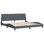 Casa si Gradina - Mobilier - Paturi si accesorii - Paturi - Cadru de pat cu lumini LED, gri inchis, 200x200 cm, catifea - Infinity.ro