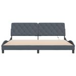 Casa si Gradina - Mobilier - Paturi si accesorii - Paturi - Cadru de pat cu lumini LED, gri inchis, 200x200 cm, catifea - Infinity.ro