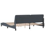 Casa si Gradina - Mobilier - Paturi si accesorii - Paturi - Cadru de pat cu lumini LED, gri inchis, 200x200 cm, catifea - Infinity.ro