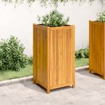 Casa si Gradina - Gradinarit si plante - Plante si ghivece - Ghivece si suporturi - Jardiniera de gradina cu captuseala, 50x50x100 cm, lemn acacia - Infinity.ro