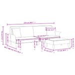 Casa si Gradina - Mobilier - Canapele si coltare - Canapele - Canapea extensibila cu pernuta si taburet 2 locuri gri catifea - Infinity.ro