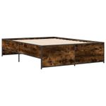 Casa si Gradina - Mobilier - Paturi si accesorii - Paturi - Cadru de pat, stejar afumat 135x190 cm lemn prelucrat si metal - Infinity.ro