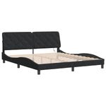 Casa si Gradina - Mobilier - Paturi si accesorii - Paturi - Cadru de pat cu lumini LED, negru, 180x200 cm, catifea - Infinity.ro