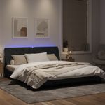 Casa si Gradina - Mobilier - Paturi si accesorii - Paturi - Cadru de pat cu lumini LED, negru, 180x200 cm, catifea - Infinity.ro