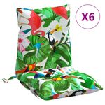 Casa si Gradina - Textile si covoare - Perne si pilote - Perne decorative - Perne scaune cu spatar jos, 6 buc., multicolor, textil oxford - Infinity.ro