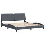 Casa si Gradina - Mobilier - Paturi si accesorii - Paturi - Cadru de pat cu tablie, gri inchis, 180x200 cm, catifea - Infinity.ro