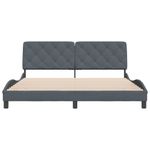 Casa si Gradina - Mobilier - Paturi si accesorii - Paturi - Cadru de pat cu tablie, gri inchis, 180x200 cm, catifea - Infinity.ro