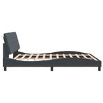 Casa si Gradina - Mobilier - Paturi si accesorii - Paturi - Cadru de pat cu tablie, gri inchis, 180x200 cm, catifea - Infinity.ro