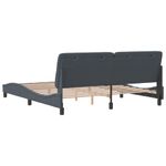 Casa si Gradina - Mobilier - Paturi si accesorii - Paturi - Cadru de pat cu tablie, gri inchis, 180x200 cm, catifea - Infinity.ro