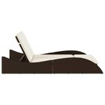 Casa si Gradina - Gradina si terasa - Mobilier exterior - Scaune si sezlonguri gradina - Sezlong cu perne, maro, 114x205x73 cm, poliratan - Infinity.ro