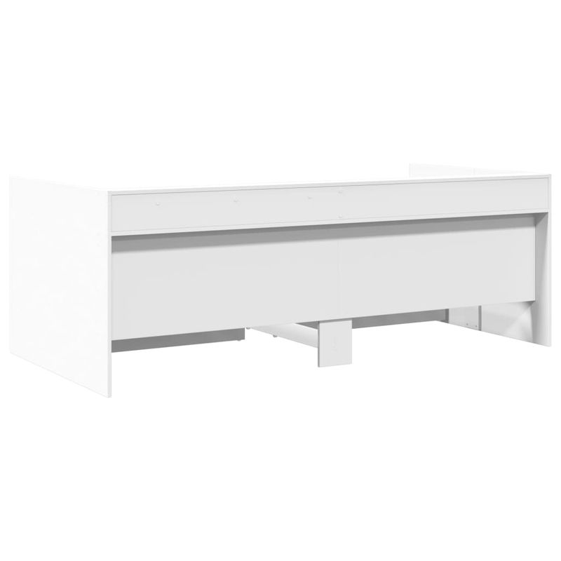 Casa si Gradina - Mobilier - Paturi si accesorii - Paturi - Cadru pat de zi cu sertare, alb, 90x200 cm, lemn prelucrat - Infinity.ro
