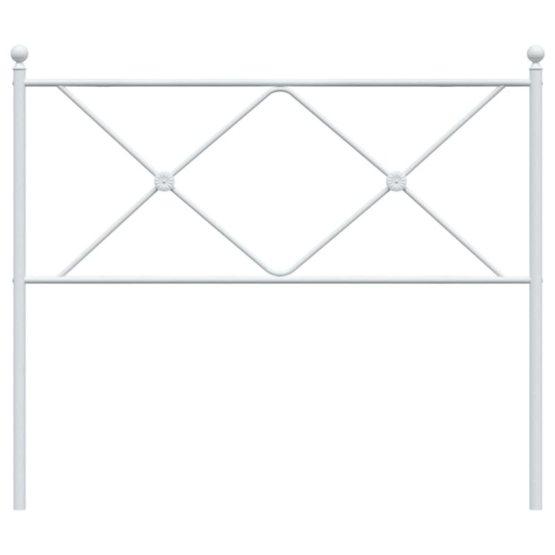Casa si Gradina - Mobilier - Paturi si accesorii - Accesorii paturi - Tablie de pat metalica, alb, 100 cm - Infinity.ro
