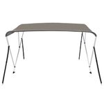 Auto si Moto - Ambarcatiuni - Accesorii ambarcatiuni - Parasolar barca Bimini cu 3 arcuri, gri, 182x184x136 cm - Infinity.ro
