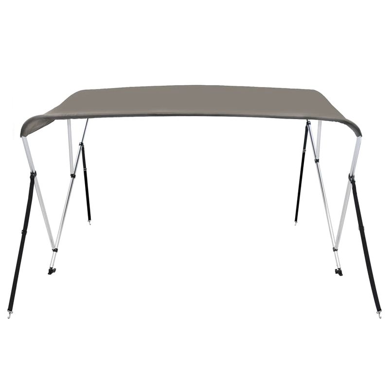 Auto si Moto - Ambarcatiuni - Accesorii ambarcatiuni - Parasolar barca Bimini cu 3 arcuri, gri, 182x184x136 cm - Infinity.ro