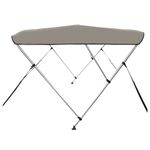 Auto si Moto - Ambarcatiuni - Accesorii ambarcatiuni - Parasolar barca Bimini cu 3 arcuri, gri, 182x184x136 cm - Infinity.ro