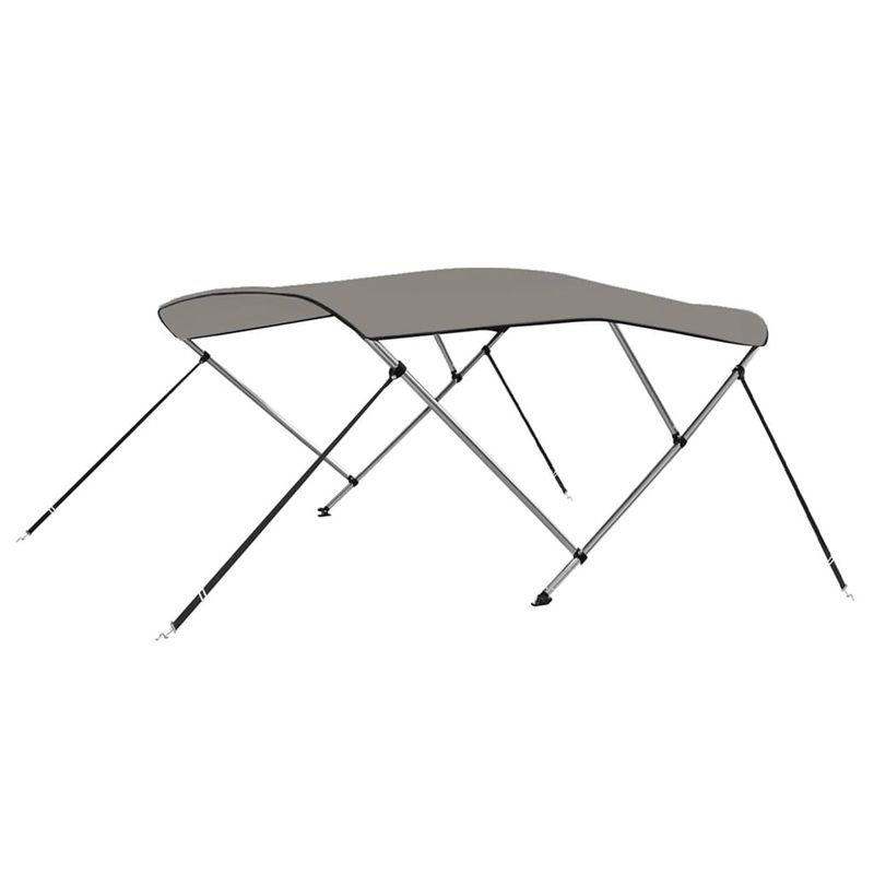 Auto si Moto - Ambarcatiuni - Accesorii ambarcatiuni - Parasolar barca Bimini cu 3 arcuri, gri, 182x184x136 cm - Infinity.ro