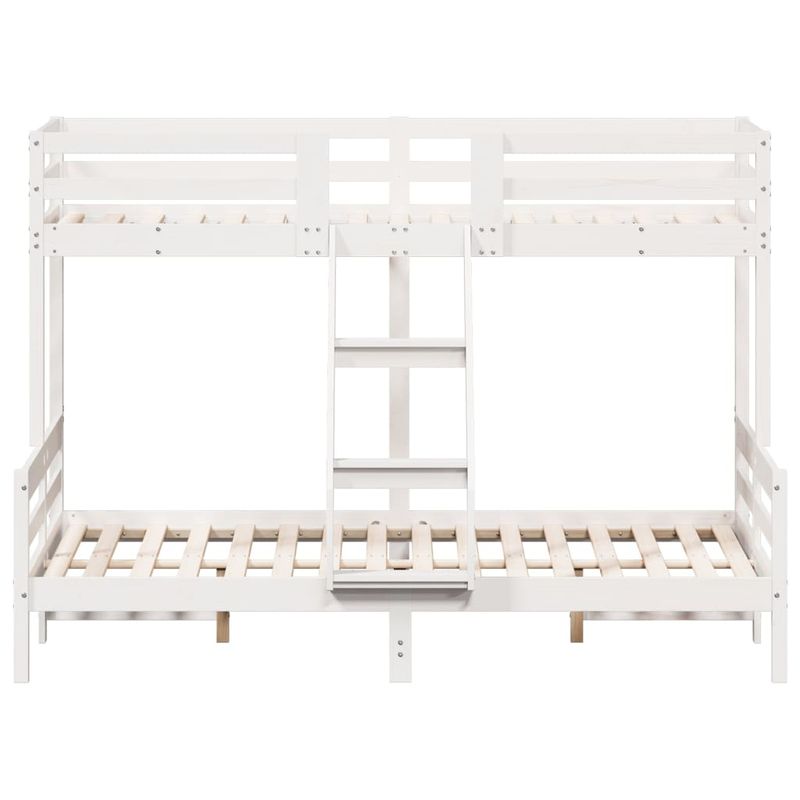 Casa si Gradina - Mobilier - Paturi si accesorii - Paturi - Pat supraetajat, 90x200/140x200 cm, alb, lemn masiv de pin - Infinity.ro