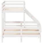 Casa si Gradina - Mobilier - Paturi si accesorii - Paturi - Pat supraetajat, 90x200/140x200 cm, alb, lemn masiv de pin - Infinity.ro