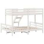 Casa si Gradina - Mobilier - Paturi si accesorii - Paturi - Pat supraetajat, 90x200/140x200 cm, alb, lemn masiv de pin - Infinity.ro