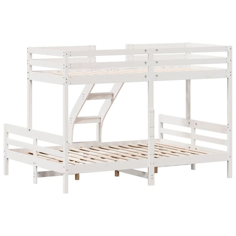 Casa si Gradina - Mobilier - Paturi si accesorii - Paturi - Pat supraetajat, 90x200/140x200 cm, alb, lemn masiv de pin - Infinity.ro