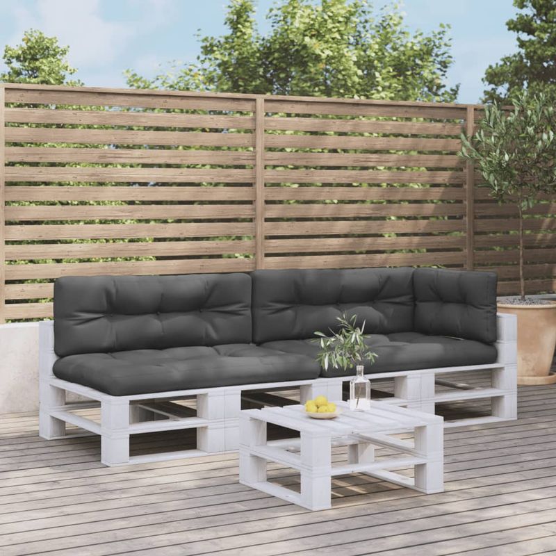 Casa si Gradina - Textile si covoare - Perne si pilote - Perne decorative - Perne pentru paleti, 5 buc., antracit, material textil - Infinity.ro