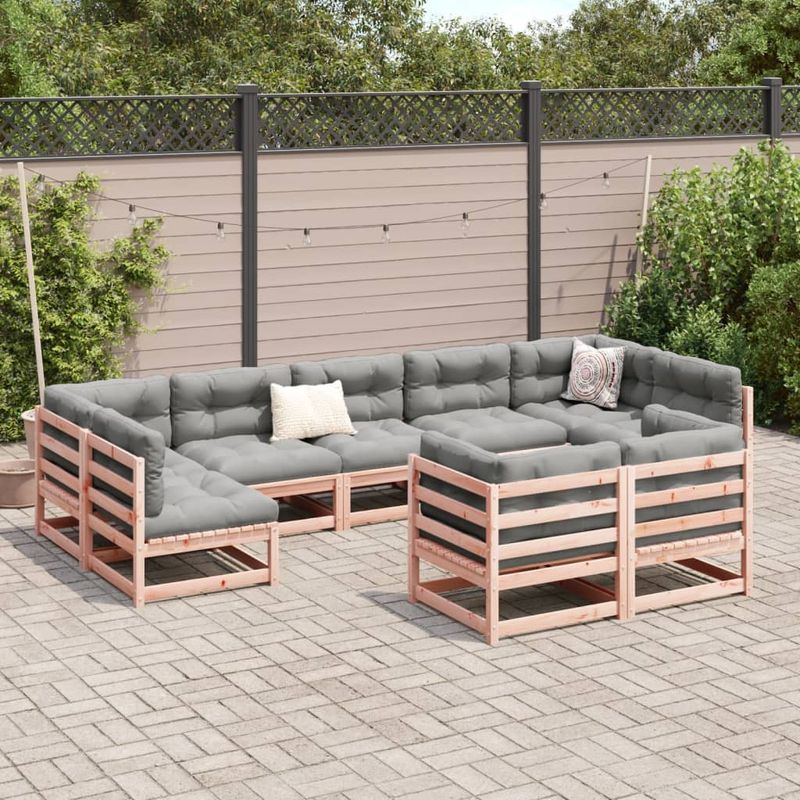 Casa si Gradina - Gradina si terasa - Mobilier exterior - Seturi mobila gradina - Set canapele gradina, 9 piese, lemn masiv brad douglas - Infinity.ro