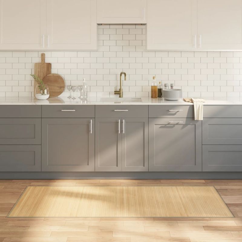 Casa si Gradina - Textile si covoare - Covoare - Covoare casa - Covor dreptunghiular, natural deschis, 80x200 cm, bambus - Infinity.ro