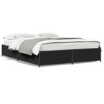 Casa si Gradina - Mobilier - Paturi si accesorii - Paturi - Cadru de pat, negru, 120x190 cm, lemn prelucrat si metal - Infinity.ro