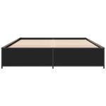 Casa si Gradina - Mobilier - Paturi si accesorii - Paturi - Cadru de pat, negru, 120x190 cm, lemn prelucrat si metal - Infinity.ro