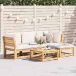 Casa si Gradina - Gradina si terasa - Mobilier exterior - Canapele si fotolii gradina - Set mobilier de gradina cu perne, 5 buc., lemn masiv acacia - Infinity.ro