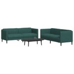 Casa si Gradina - Mobilier - Seturi de mobilier - Seturi living - Set canapele, 2 piese, verde inchis, material textil - Infinity.ro