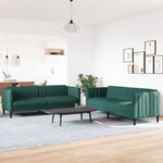 Casa si Gradina - Mobilier - Seturi de mobilier - Seturi living - Set canapele, 2 piese, verde inchis, material textil - Infinity.ro