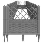 Casa si Gradina - Gradinarit si plante - Plante si ghivece - Ghivece si suporturi - Jardiniera gradina cu tarusi gri deschis 363,5x43,5x43,5 cm, PP - Infinity.ro