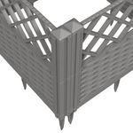 Casa si Gradina - Gradinarit si plante - Plante si ghivece - Ghivece si suporturi - Jardiniera gradina cu tarusi gri deschis 363,5x43,5x43,5 cm, PP - Infinity.ro