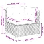 Casa si Gradina - Gradina si terasa - Mobilier exterior - Canapele si fotolii gradina - Canapea de colt cu perna de gradina, gri, poliratan - Infinity.ro