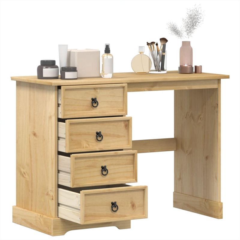 Casa si Gradina - Mobilier - Mese si birouri - Birouri - Masa de toaleta "Corona", 104x47x75 cm, lemn masiv de pin - Infinity.ro