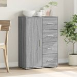 Casa si Gradina - Mobilier - Comode si corpuri - Comode - Servanta, sonoma gri, 60x31x84 cm, lemn prelucrat - Infinity.ro