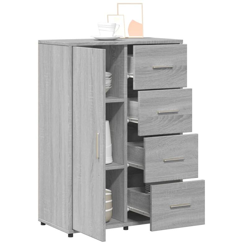 Casa si Gradina - Mobilier - Comode si corpuri - Comode - Servanta, sonoma gri, 60x31x84 cm, lemn prelucrat - Infinity.ro